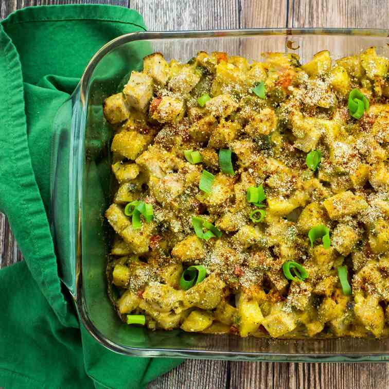 Cajun Turkey Potato Casserole