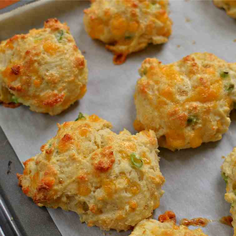 Cheddar Biscuits with Chive Butter