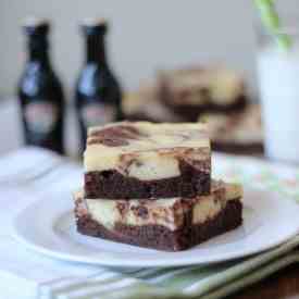 Irish Cream Cheesecake Brownies