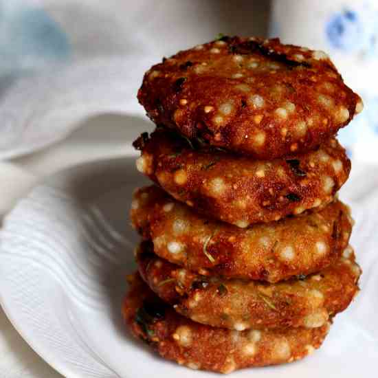 Sabudana vada- a vegan - gluten free snack