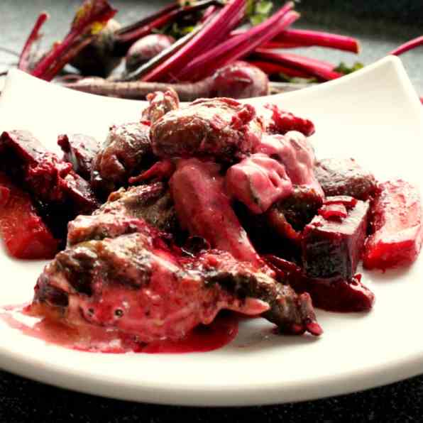 Pink Beef Ribs with Chestnuuts