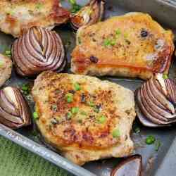 Pork Chops with Chive Butter and Balsamic