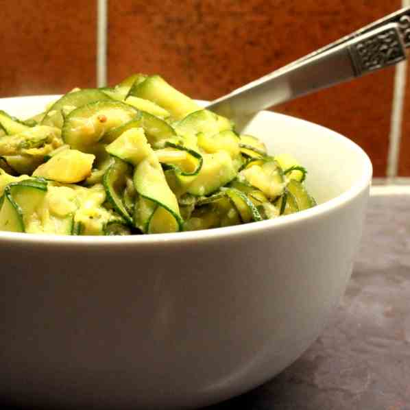 Zucchini, fried in Butter and Olive Oil