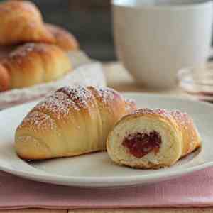 Croissants with brioche dough