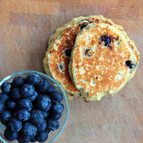 Honey oat blueberry pikelets