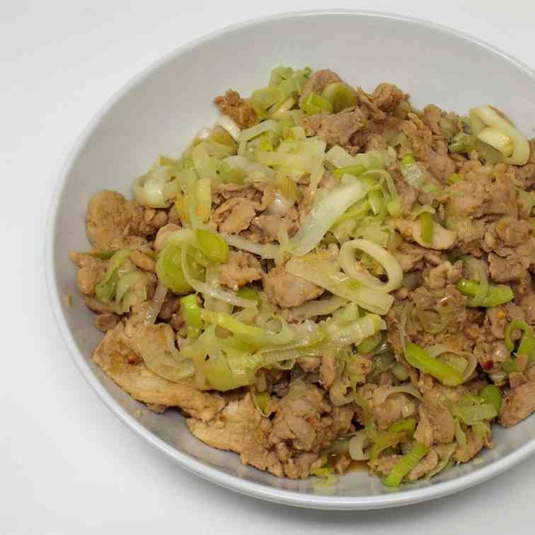 Gingered Pork and Leeks