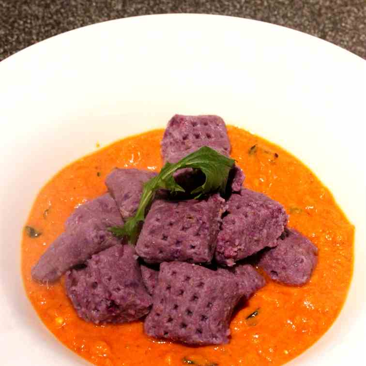 Violet Sweet Potato Gnocchi