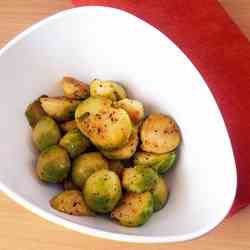 Brussels sprouts sauted in butter