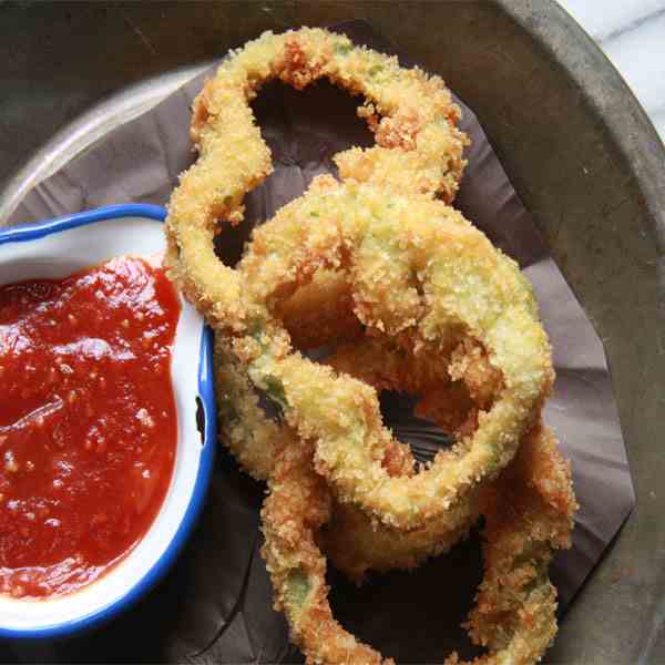 Pepper Rings with Homemade Ketchup