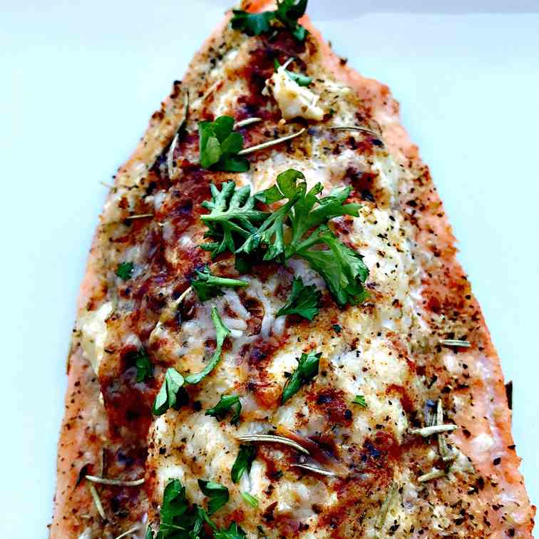 Crab Stuffed Salmon