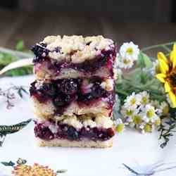 Blueberry Tarragon Crumble Bars