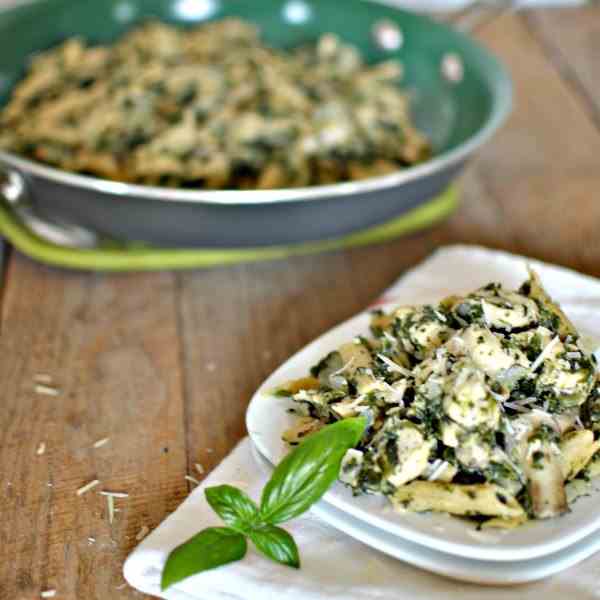 Spinach Mushroom Chicken Pasta