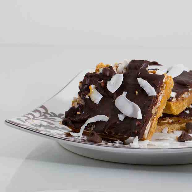 Skinnified Samoa Cookie Bars