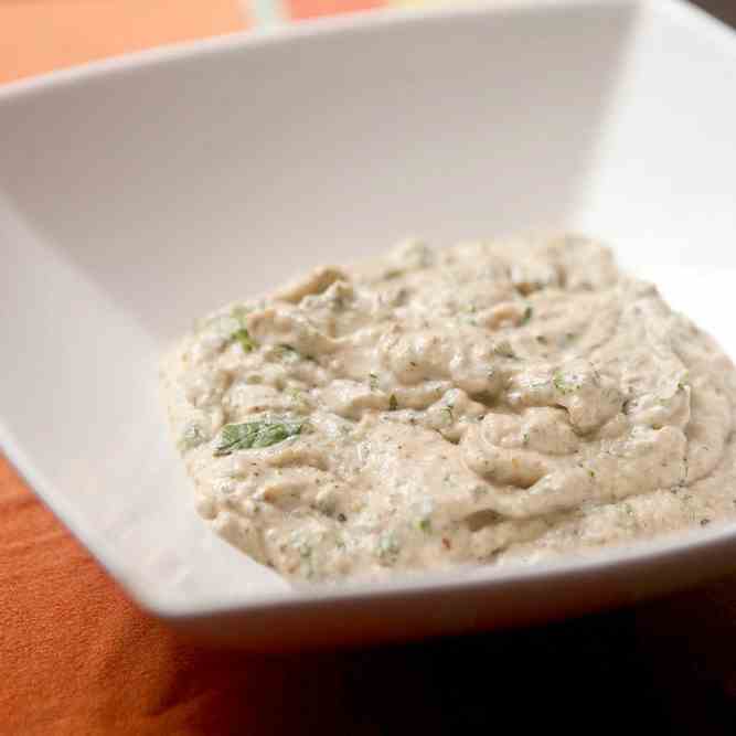 Cilantro and Garlic Eggplant Dip