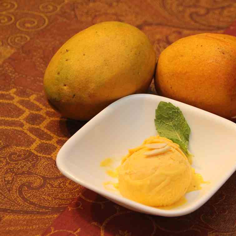 Delicious Mango Saffron Ice cream