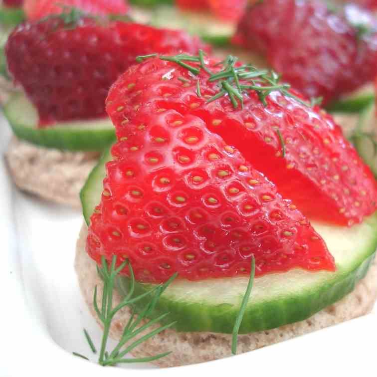 Strawberry & Cucumber Tea Sandwiches