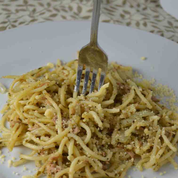 tuna pesto spaghetti