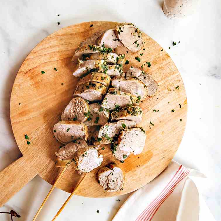 4 Ingredient Garlic Butter Pork Tenderloin