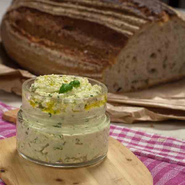 Healthy Basil Feta Hummus