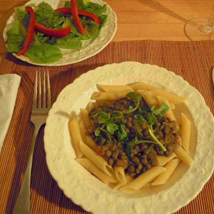 Pasta With Lentil Sauce