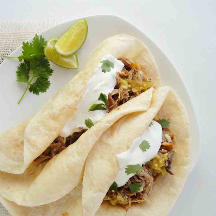 Pork Verde Tacos