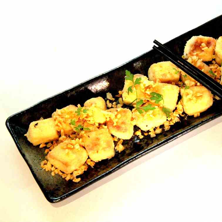 Dou Fu Pao crispy Chinese Tofu with garlic