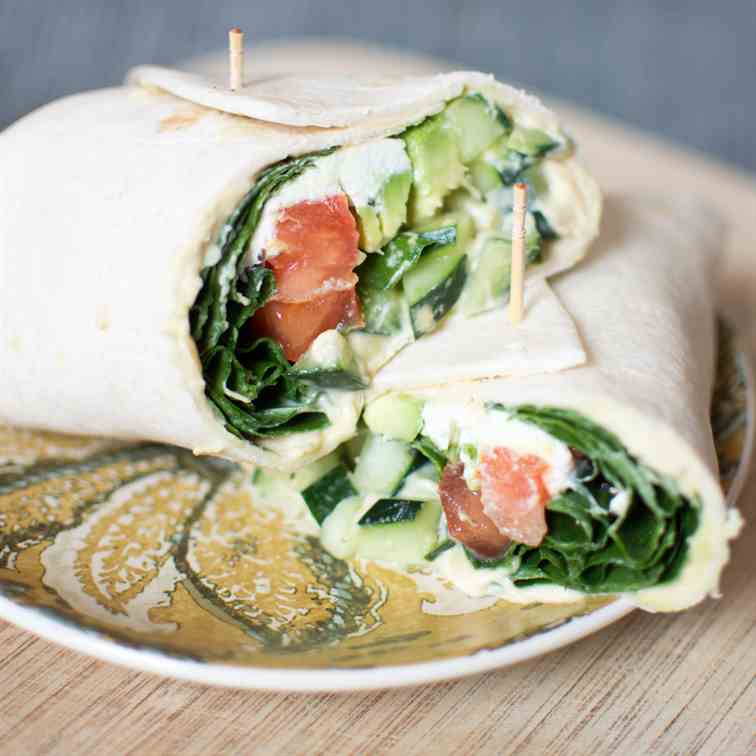 Avocado and Hummus Wrap