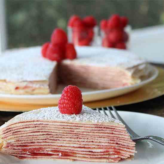 Berry Cream Cheese Crepe Cake