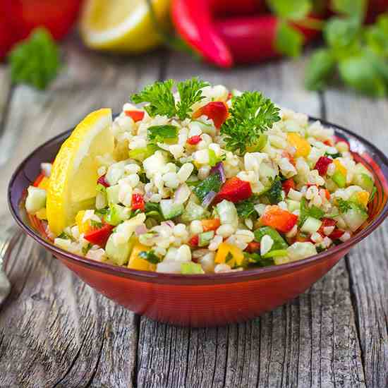 Toasted Farro - Quinoa Tabbouleh