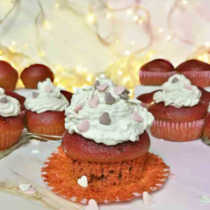 Vegan Red Velvet Cupcakes with Beets