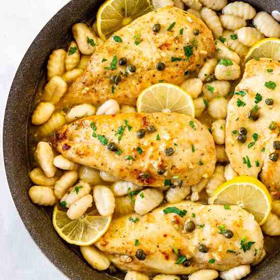 Chicken Piccata with Gnocchi