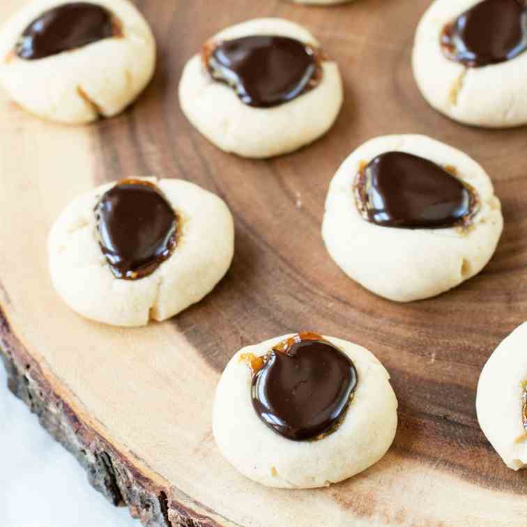 Chocolate Fig Thumbprint Cookies