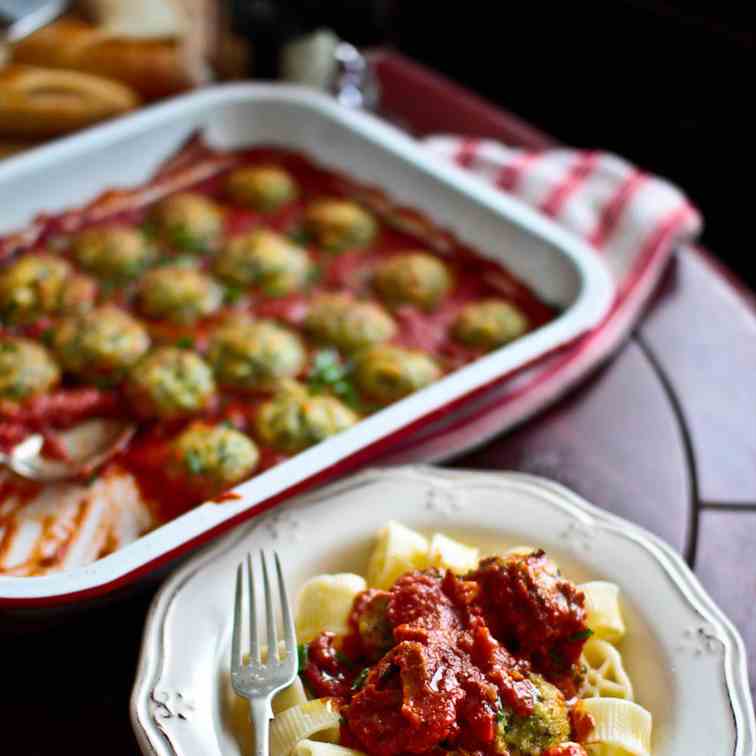 Ricotta - Spinach Balls in Passata