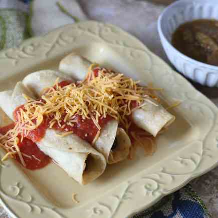 Rolled Taquitos with Ground Beef