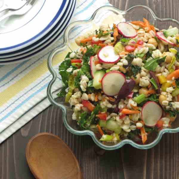 barley and kale chopped salad