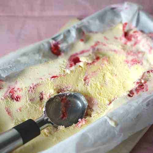 Sugar-free Rose Raspberry Ripple Ice Cream