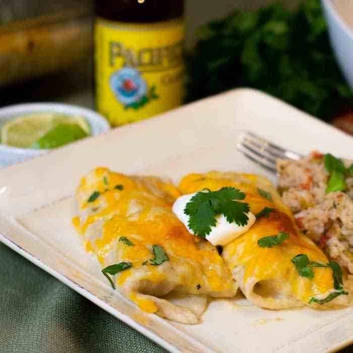 Shredded Chicken Enchiladas