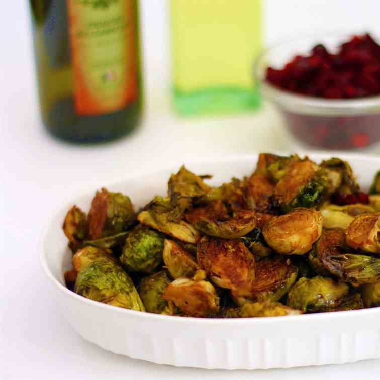 Brussel Sprouts w Balsamic & Cranberries