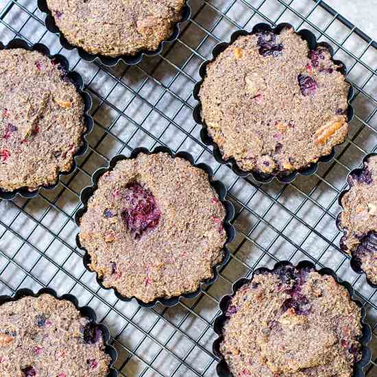 Mixed Berry Flax Cakes