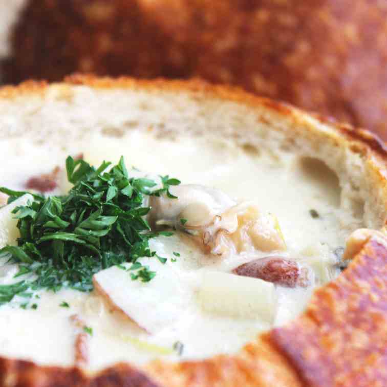 Clam Chowder Bread Bowl