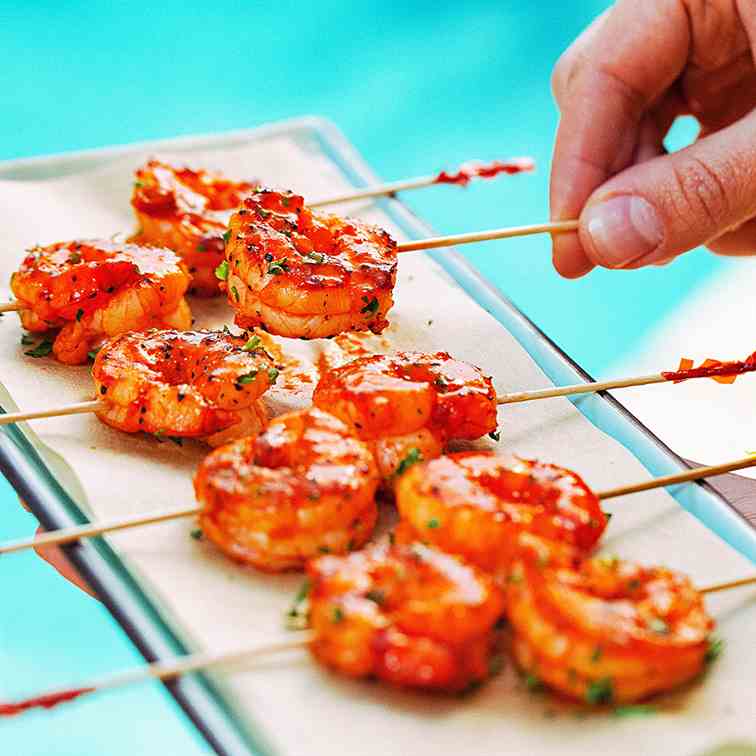 Chili Butter Shrimp Kabob