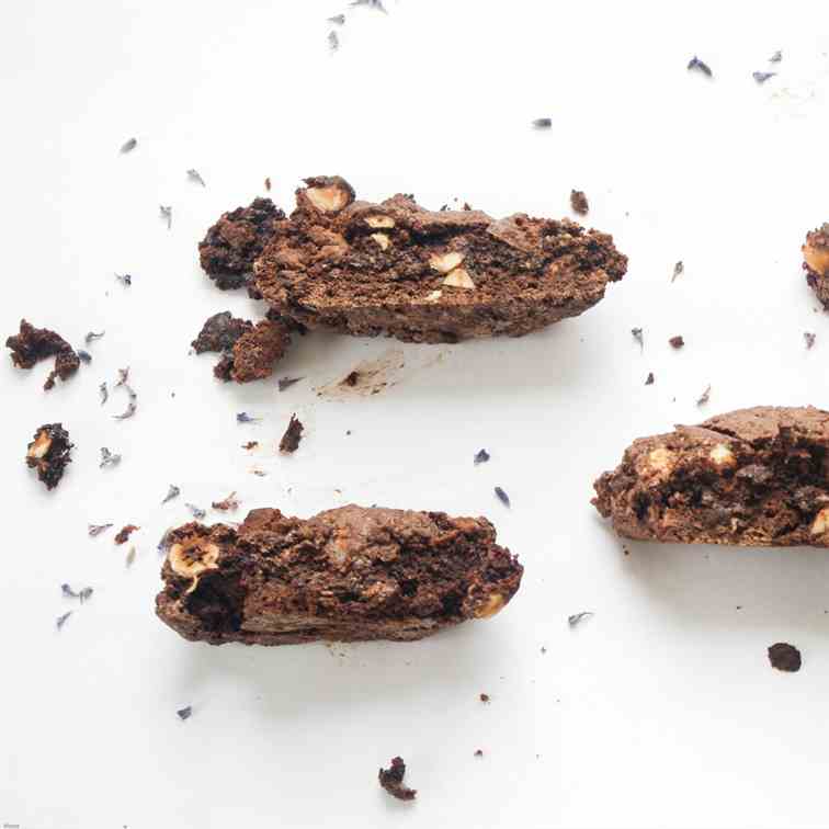 Chocolate Lavender Biscotti 