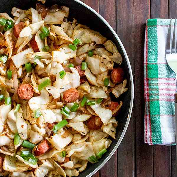 Cabbage sausage Skillet