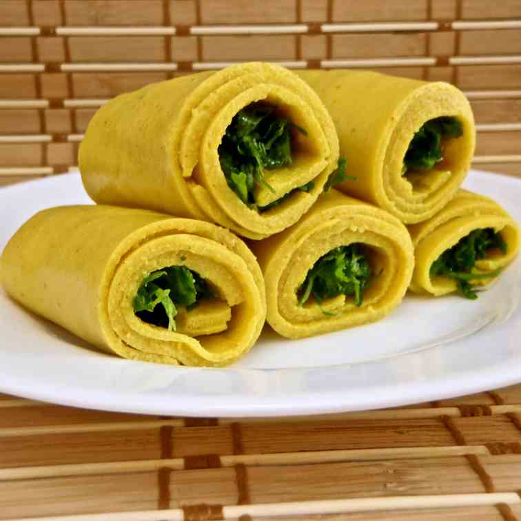 Khandvi (Chickpea Roll Up)