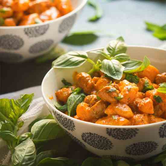 Red Pepper and Chorizo Gnocchi