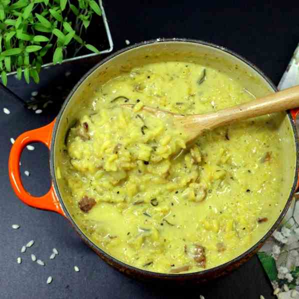 Risotto con Zucchini e Melanzane