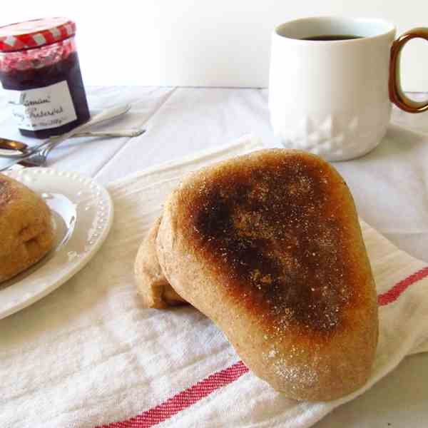 Whole Wheat English Muffins