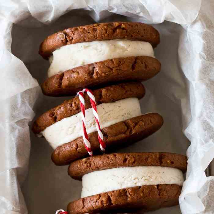 Vegan and gluten-free ice cream sandwiches