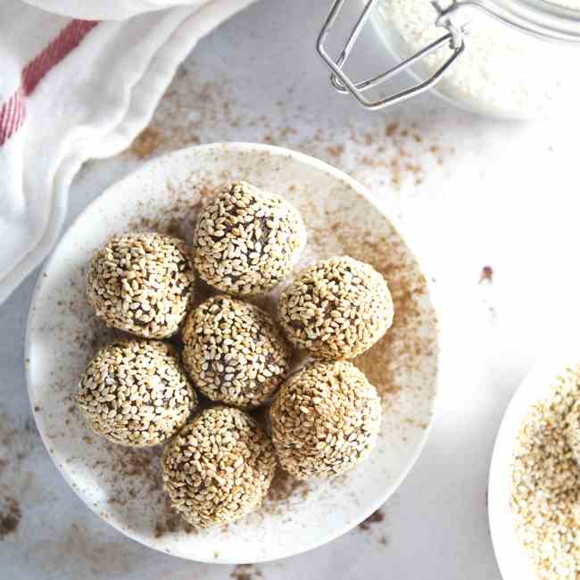 Cinnamon Tahini Truffles