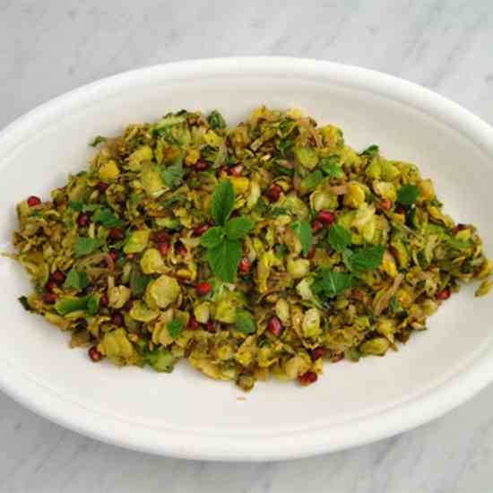 Shaved Brussels Sprouts with Pomegranate